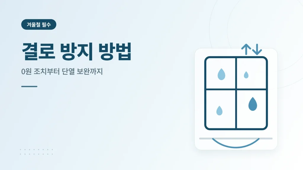 결로 방지 방법 가이드